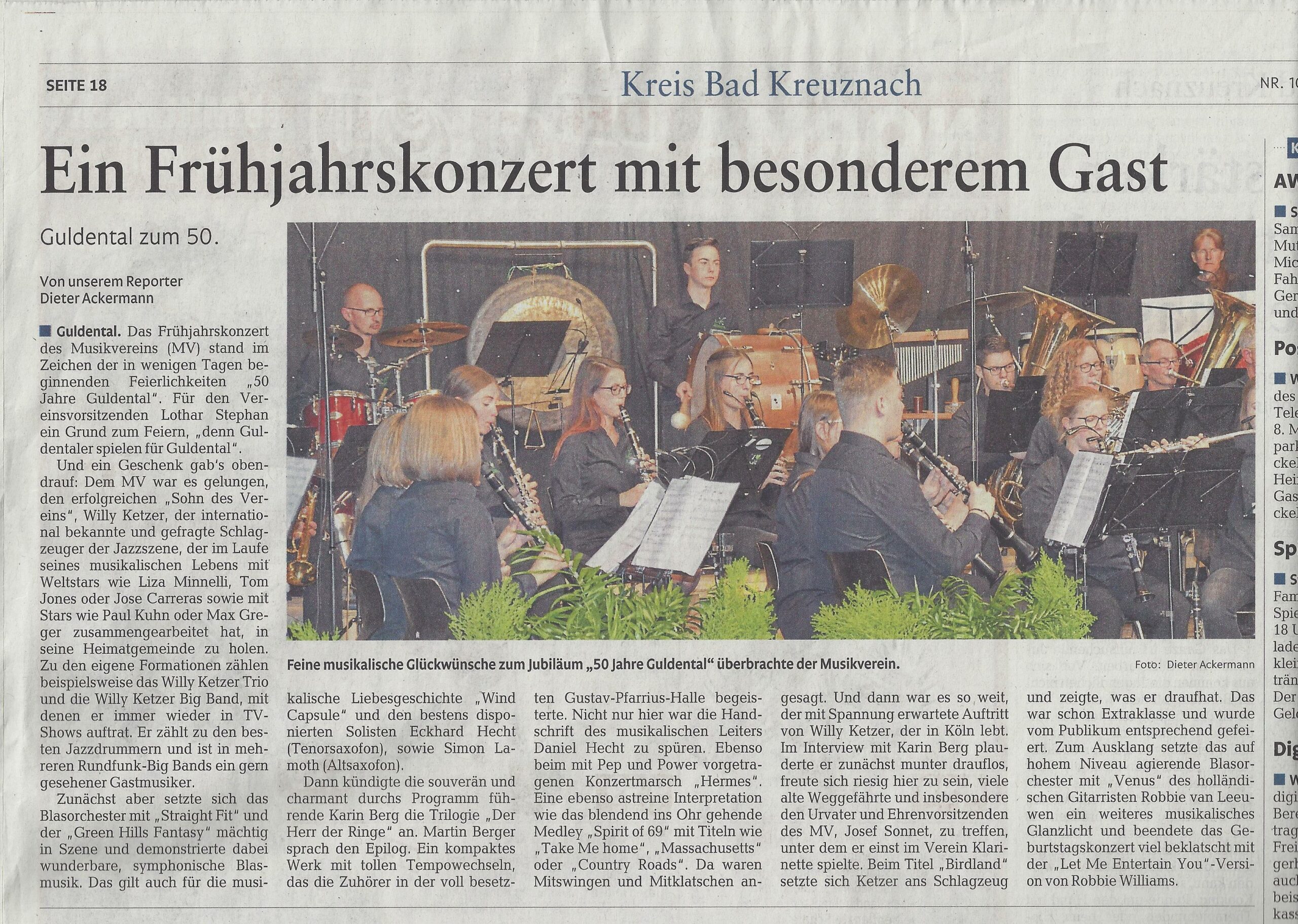 Read more about the article Frühjahrskonzert mit besonderem Gast