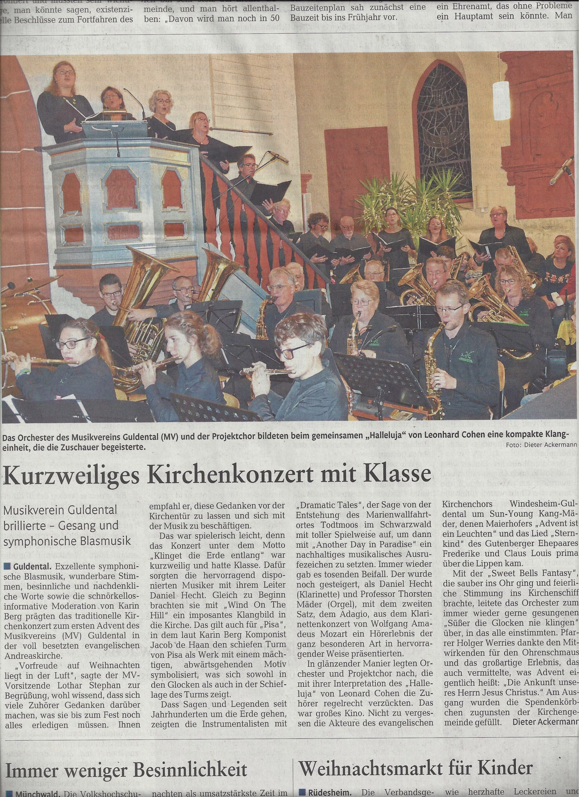 Read more about the article Kurzweiliges Kirchenkonzert mit Klasse
